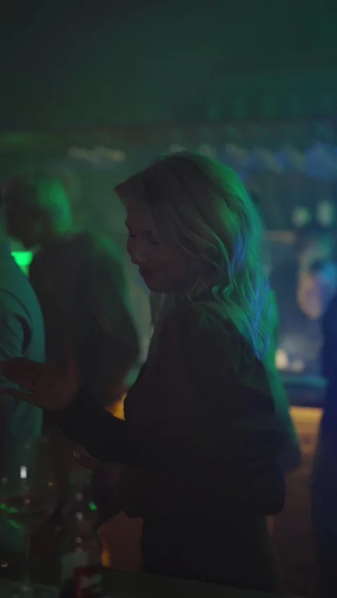 Guests dance and sing at the Ferienpark Hotel. Stock Footage 331869269
