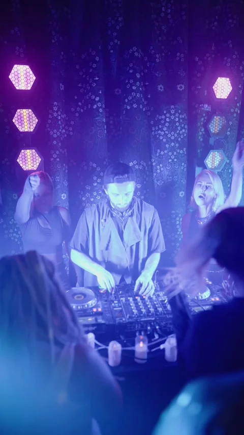 Guests dance and sing at the Ferienpark Hotel. Stock Footage 331869611