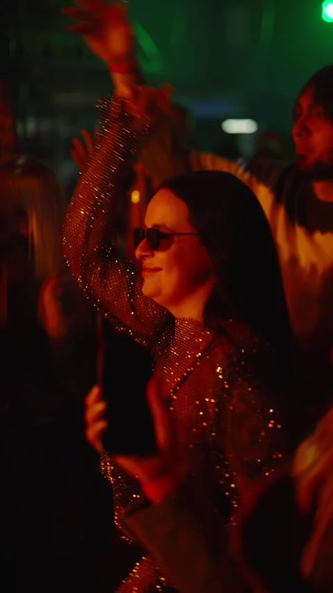 Guests dance and sing at the Ferienpark Hotel. Stock Footage 331869779
