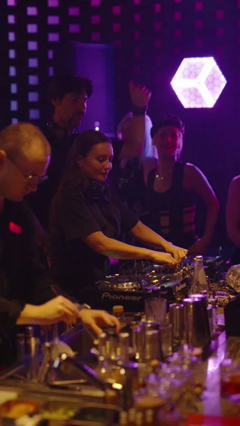 Guests dancing at the Matrix club Stock Footage 331572313