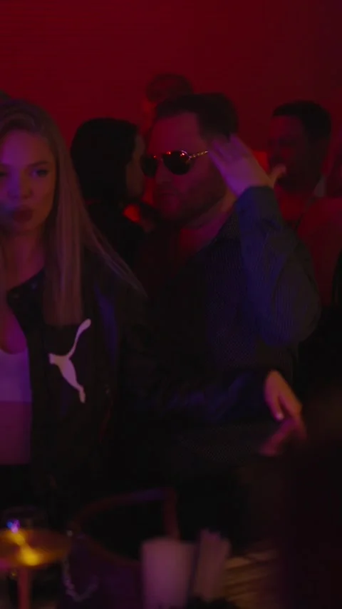 Guests dancing at the Matrix club Stock Footage 331572342