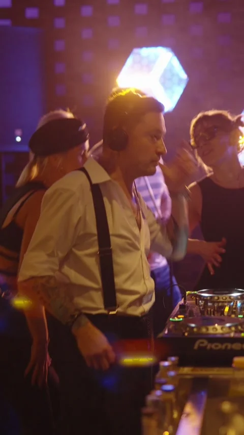Guests dancing at the Matrix club Stock Footage 331572464
