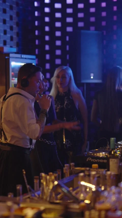 Guests dancing at the Matrix club Stock Footage 331572660