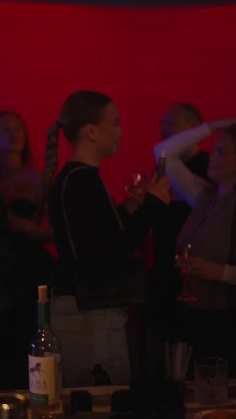 Guests dancing at the Matrix club Stock Footage 331572692
