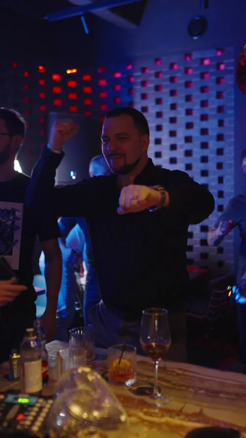 Guests dancing at the Matrix club Stock Footage 331572715