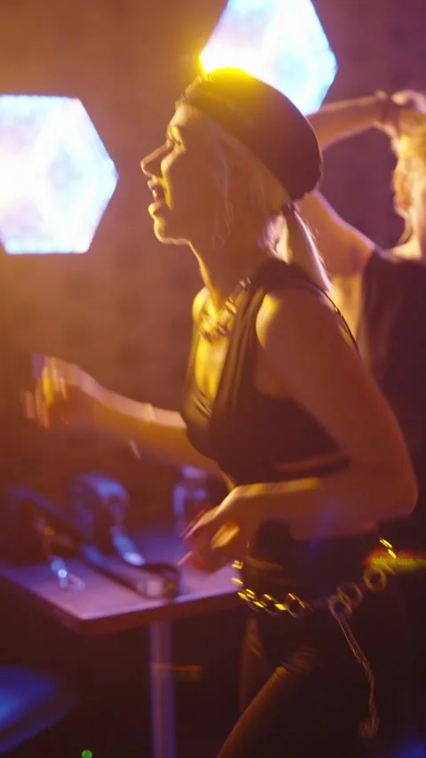 Guests dancing at the Matrix club Stock Footage 331572803