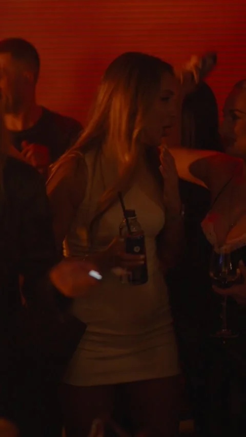 Guests dancing at the Matrix club Stock Footage 331572808