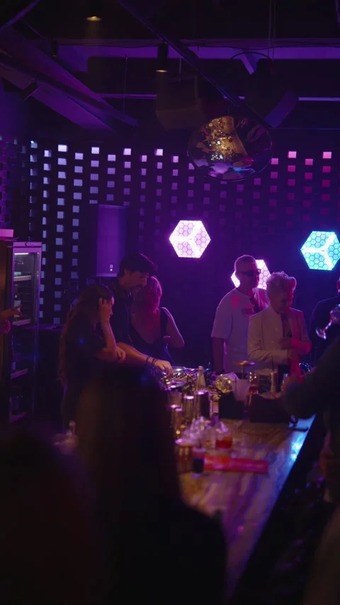 Guests dancing at the Matrix club Stock Footage 331572843