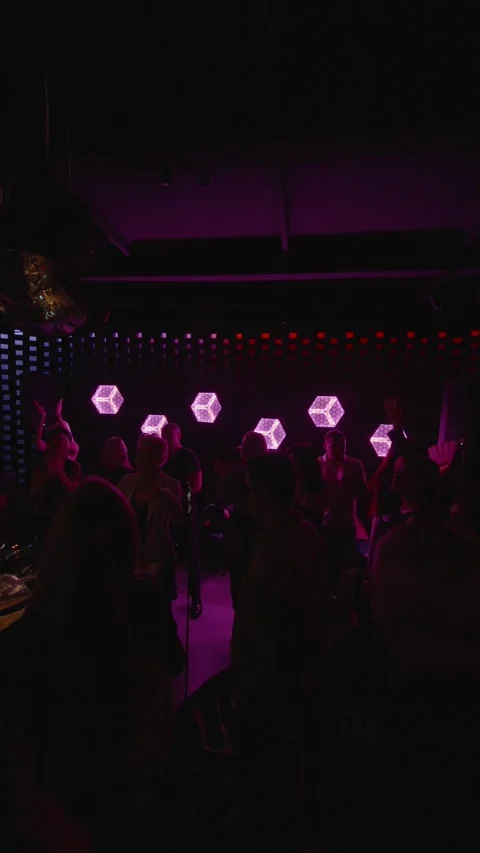 Guests dancing at the Matrix club Stock Footage 331572977
