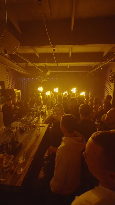 Guests dancing at the Matrix club Stock Footage 331572983