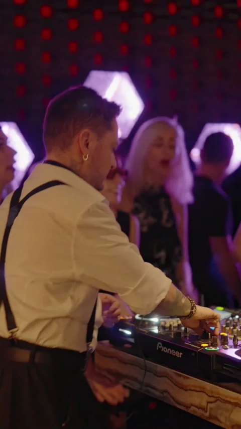 Guests dancing at the Matrix club Stock Footage 331573285