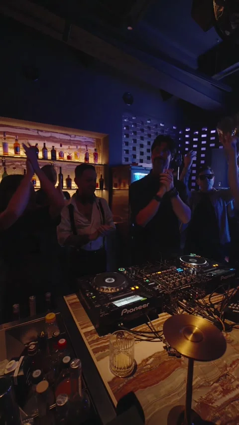 Guests dancing at the Matrix club Stock Footage 331573523