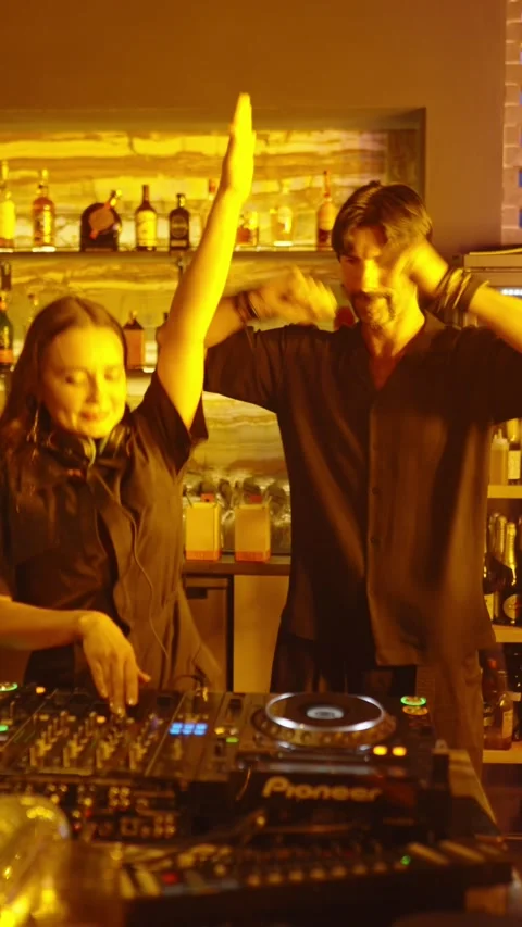 Guests dancing at the Matrix club Stock Footage 331573610