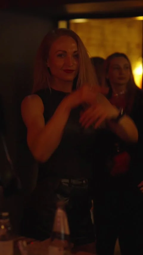 Guests dancing at the Matrix club Stock Footage 331573622
