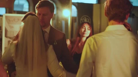 Guests dancing at the wedding, guests dancing 스톡 동영상 314589636