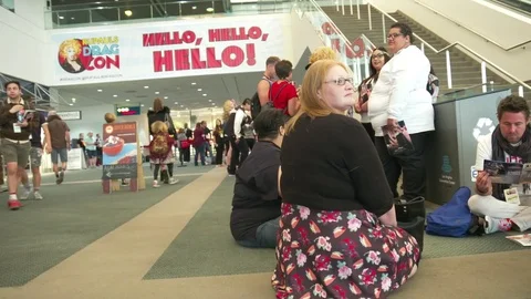 Guests at RuPaul's DragCon event Video stock 84507762