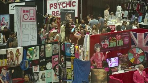 Guests at RuPaul's DragCon event Stock Footage 84507843