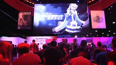 Guests Sitting at E3 2017 Stock Footage 83327346