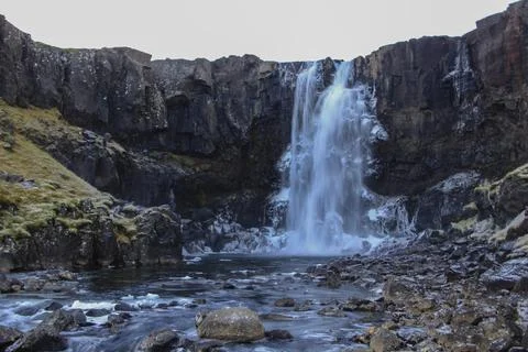 Gufufoss waterfall Stock Photos