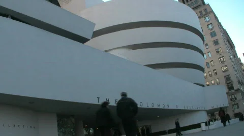 Guggenheim Museum in New York City Stock Footage