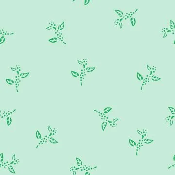 Guggul ayurvedic herb glyph vector seamless pattern イラスト素材