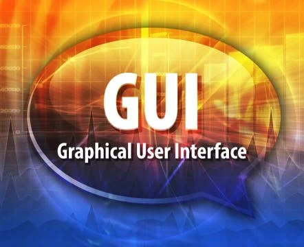 GUI acronym definition speech bubble illustration Stock Illustration