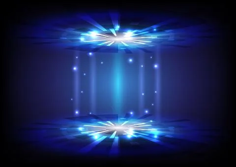 GUI and UI virtual reality. Portal and hologram science futuristic. Sci-fi di イラスト素材