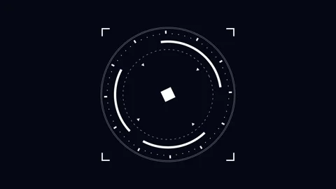 GUI futuristic screen with high-tech digital data interface and glowing hud Видео 346506502