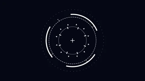 GUI futuristic screen with high-tech digital data visualization and advanced Stock Footage 346506515