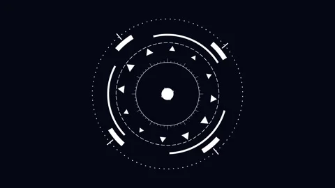 GUI futuristic screen showing advanced digital data interface and holographic Stock Footage 346506512