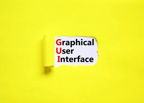 GUI graphical user interface symbol. Concept words GUI graphical user interfa Stock Photos