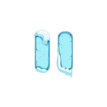 Gui ice game button cartoon vector illustration Stock Illustration