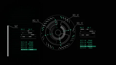 GUI interface templates for web site. Virtual elements on black background 動画素材 139397957