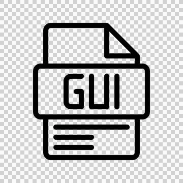 GUI Outline Icon. Graphical User Interface Icon GUI vector icon representing Ilustração Stock