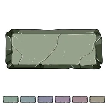 Gui stone button cartoon vector graphic Stock Illustration