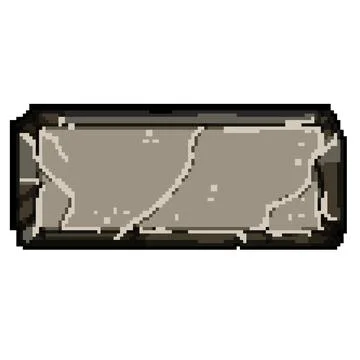 Gui stone button pixel art vector illustration イラスト素材