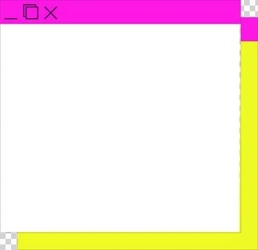 GUI window is showing flat yellow and white panels with magenta controls on Illustrazione stock