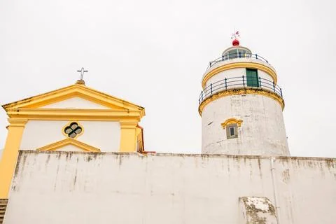 Guia Chapel and lighthouse, Macao Stock Photos