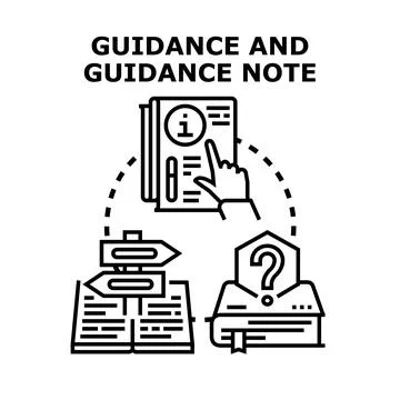Guidance and direction for project information search Stock Illustration