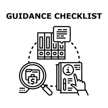 Guidance checklist concept vector illustration Illustrazione stock