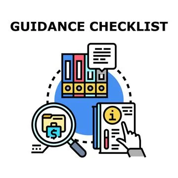 Guidance checklist concept vector illustration Illustrazione stock