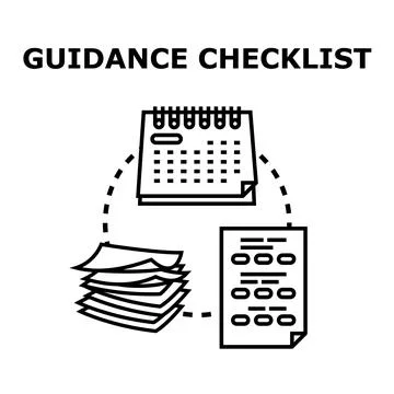 Guidance checklist vector concept planning organization tasks イラスト素材