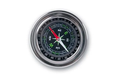 Guidance compass for your direction, isolated on white background. Stock Photos