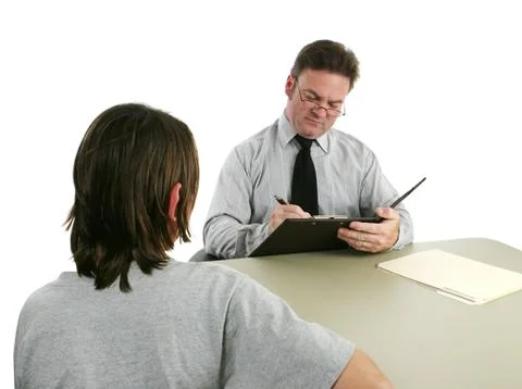Guidance Counselor - Taking Notes Stock Photos