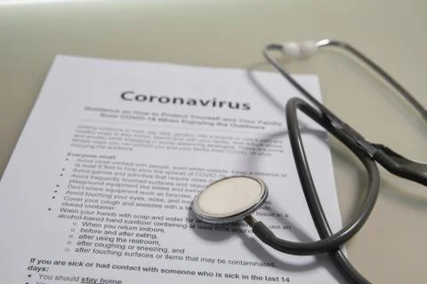 Guidance document how to protect yourself from Coronavirus COVID-19 Stock Photos
