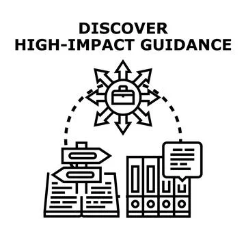 Guidance for high impact decision making and business development Stock Illustration