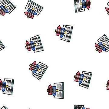Guidance info vector seamless pattern Illustrazione stock