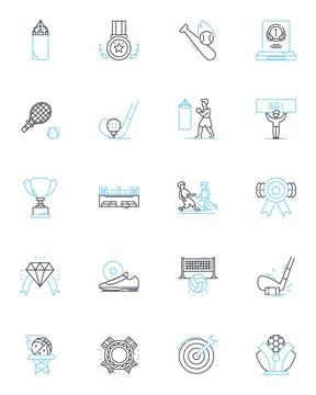 Guidance Supervision linear icons set. Coaching, Mentorship, Direction Illustrazione stock
