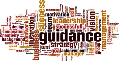 Guidance word cloud Stock Illustration