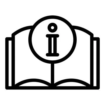 Guide book icon outline vector. Manual information 스톡 일러스트